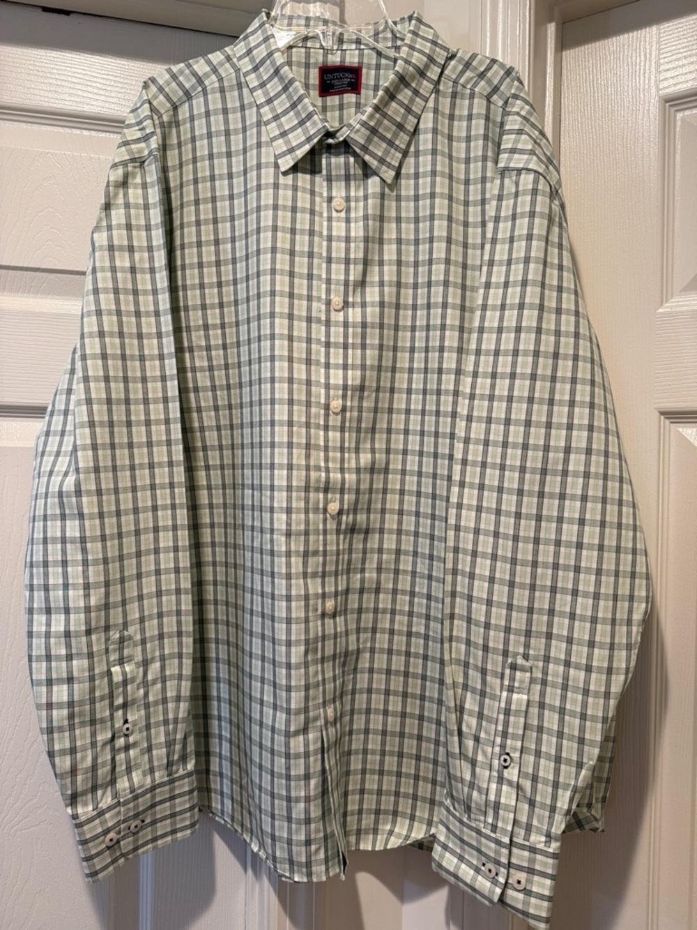 UNTUCKit Green Checkered Wrinkle Free Excellent Condition Autumn Casual Fall 3XL